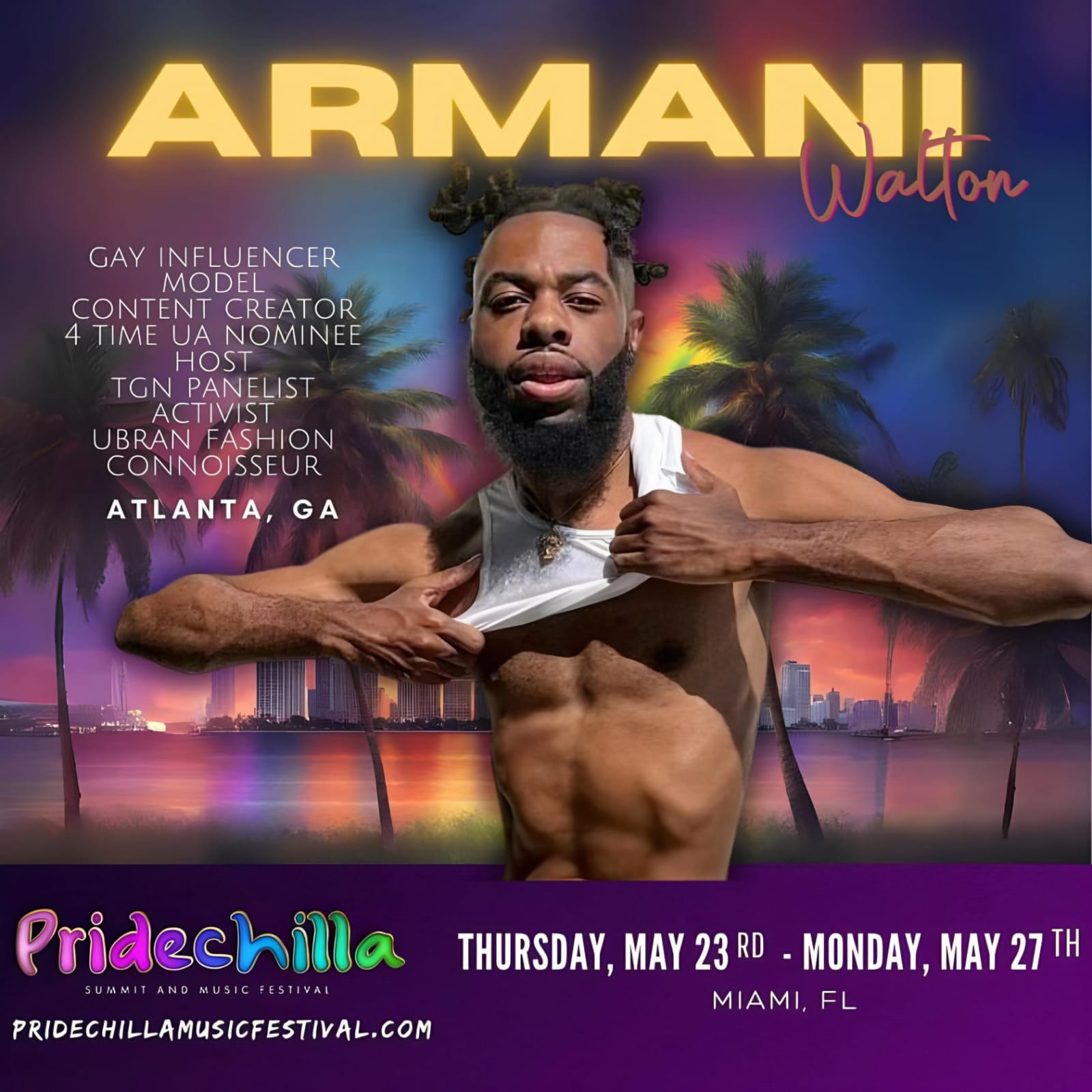 You are currently viewing Black Gay Influencer Armani Walton Talks PRIDECHILLA , Upcoming Projects , & Advocacy